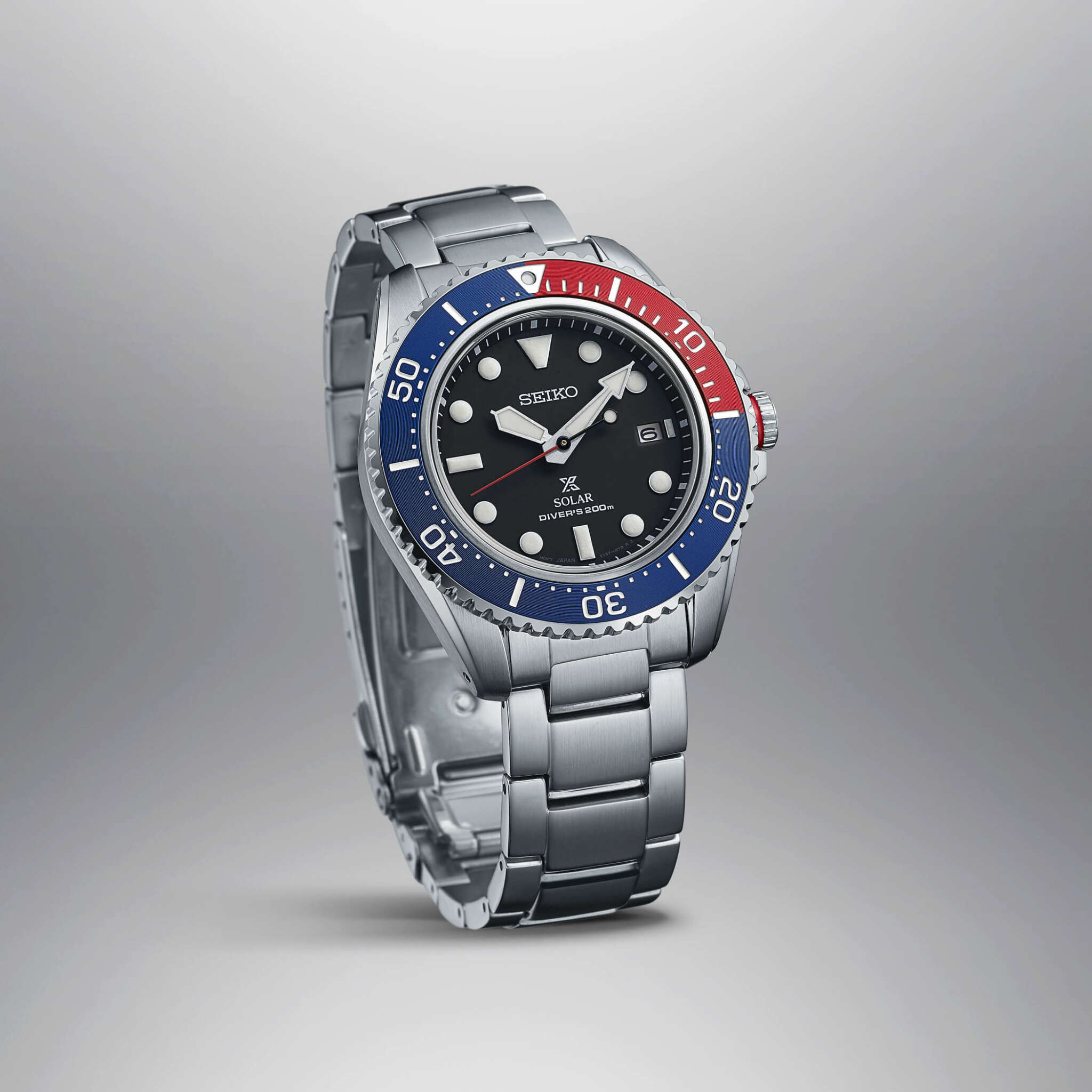 Seiko Solar Divers Watch Blue And Red | Lynes Specialist Independent Jewellers